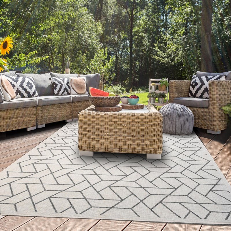 Un Amour de Tapis - Tapis exterieur 160x230 argent