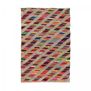Tapis jute 200x290 multicolore
