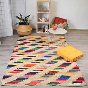 Tapis jute 240x340 multicolore