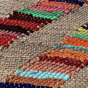 Tapis jute 240x340 multicolore