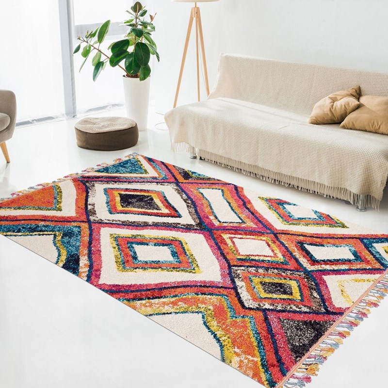 Tapis berbère style 200x290 multicolore