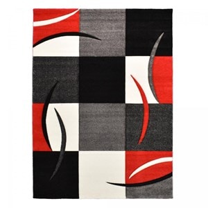 Tapis salon 160x230 rouge