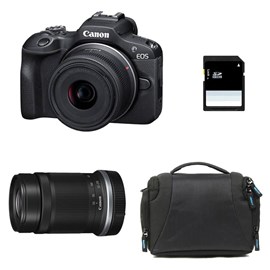 Canon eos r100 + rf-s 18-45mm f4.5-6.3 is stm + rf-s 55-210mm f5-7.1 is stm +