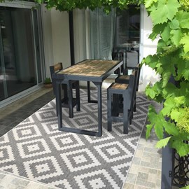 Tapis exterieur 160x230 argent