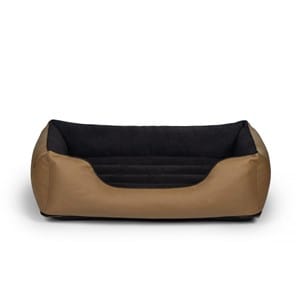 Kuma, panier chien cuir végan camel xl