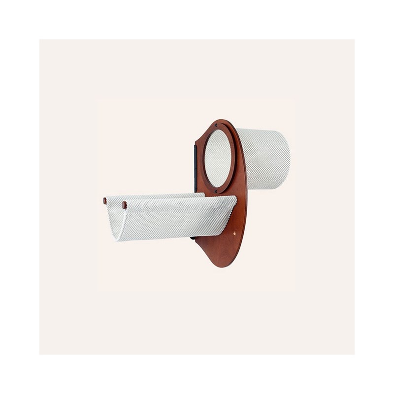 Cosyandozy - Namu, hamac arbre chat blanc, bois noyer