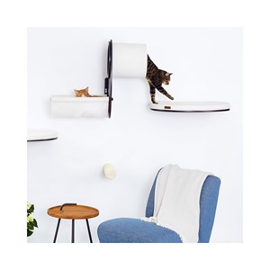 Namu, hamac arbre chat blanc, bois wengé