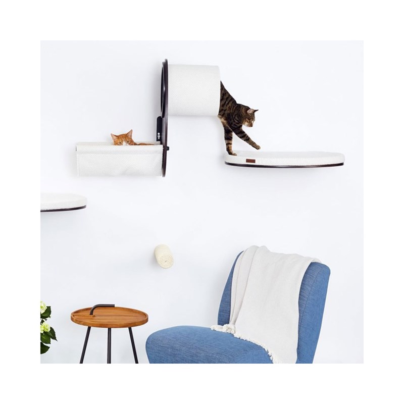 Cosyandozy - Namu, hamac arbre chat blanc, bois wengé