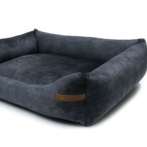 Ecow, panier grand chien velours gris xl