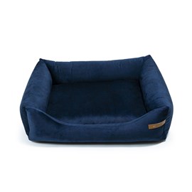 Ecow, panier chien chat velours bleu s