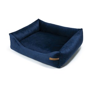 Ecow, panier chien chat velours bleu s