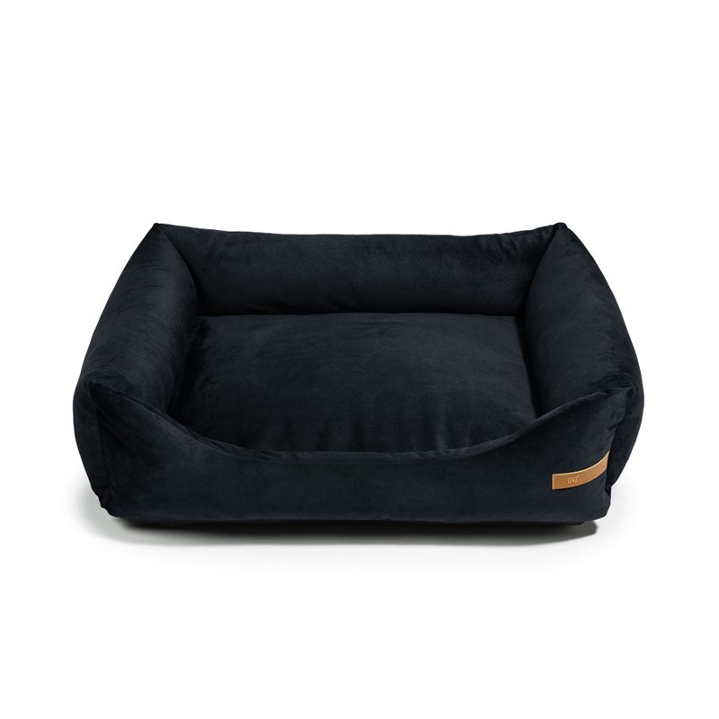 Rexproduct - Ecow, panier grand chien velours noir xl