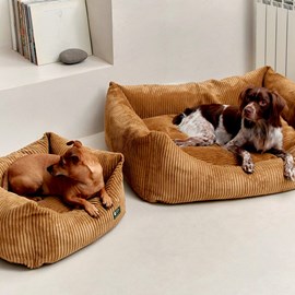 Cama, panier chien chat velours bronze s