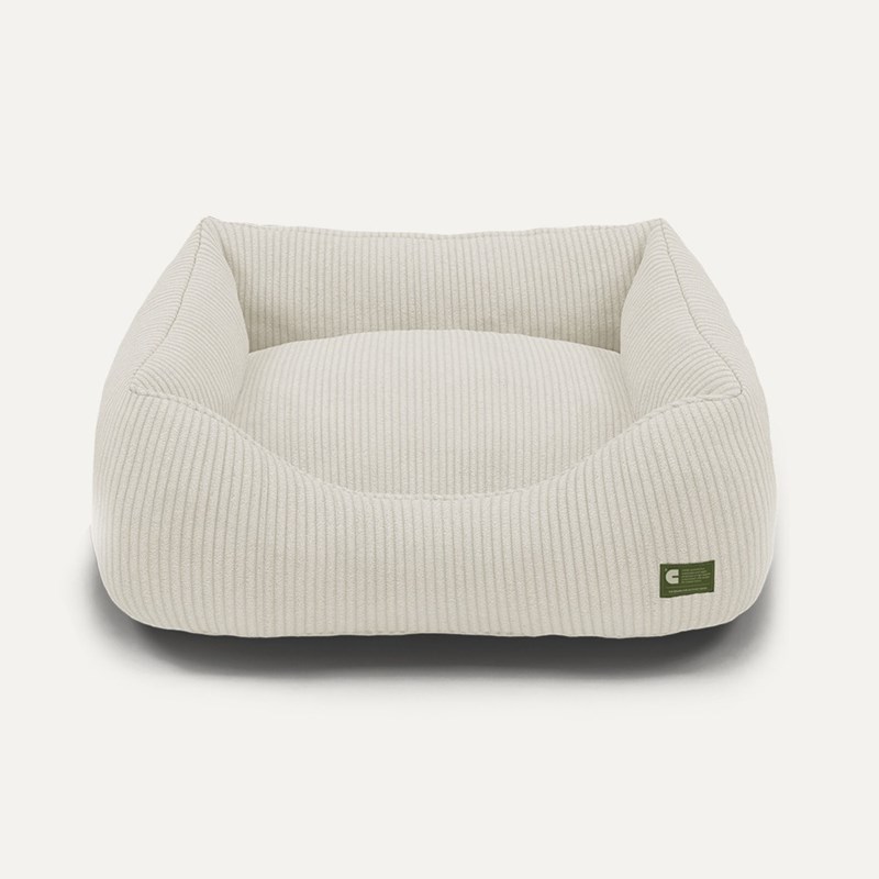 Cafide - Cama, panier chien en velours blanc m