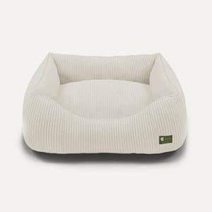 Cama, panier chien en velours blanc l