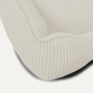 Cama, panier chien en velours blanc l