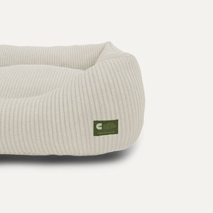 Cama, panier chien en velours blanc l
