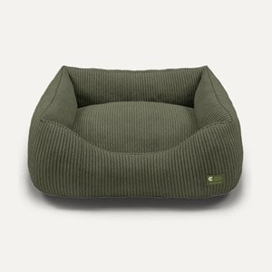 Cama, panier chien velours côtelé vert l