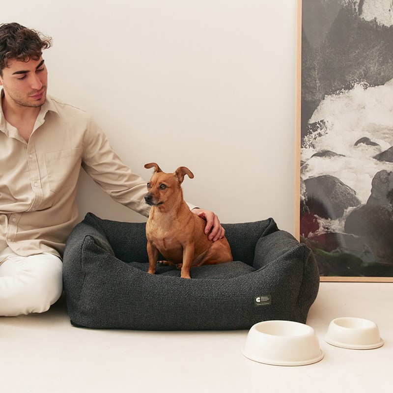 Cafide - Cesta, panier chien chat tissu noir s