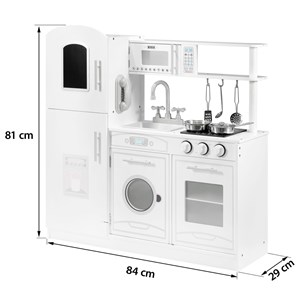 Cuisine enfant en bois 81x29x84cm, blanc