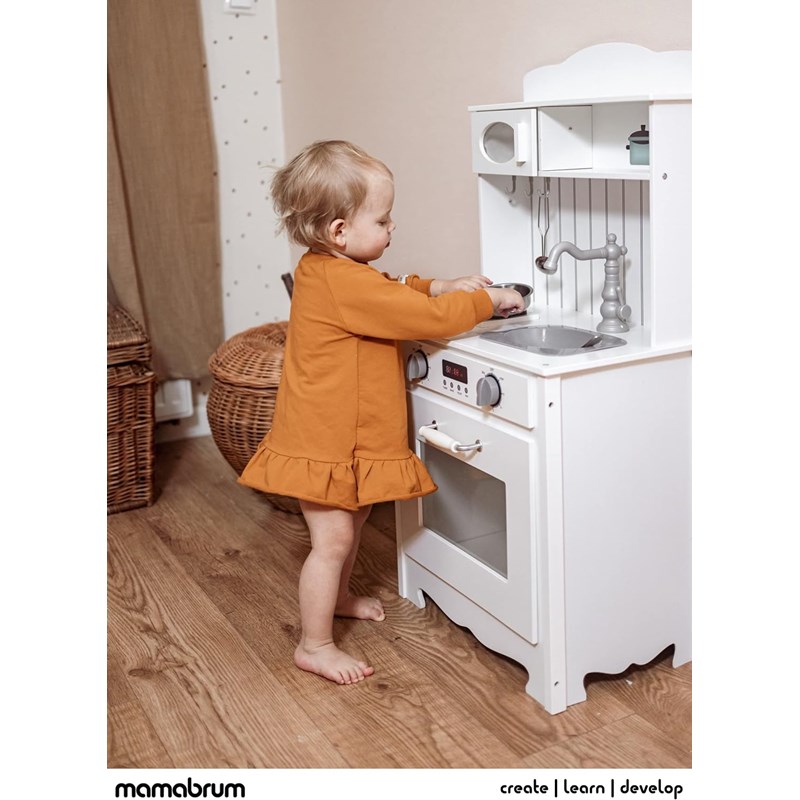 Mamabrum - Cuisine enfant en bois 93*48*30 led ce