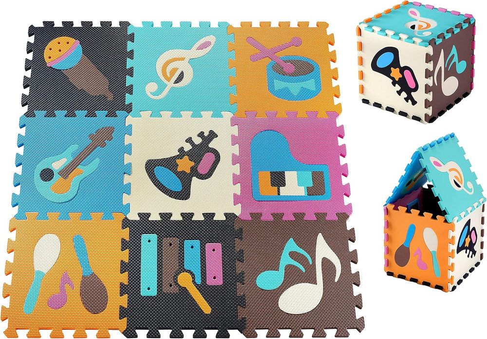 Tapis Puzzle en Mousse Bébé Tapis de Jeu Tapis de Sol Dalles en Mousse