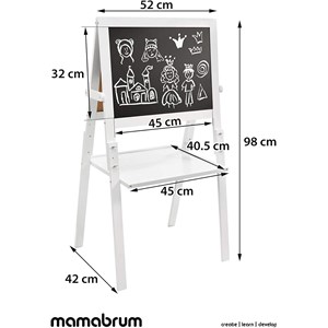 Tableau enfant chevalet 2 faces réglable
