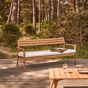 Salon de jardin bas en teck massif