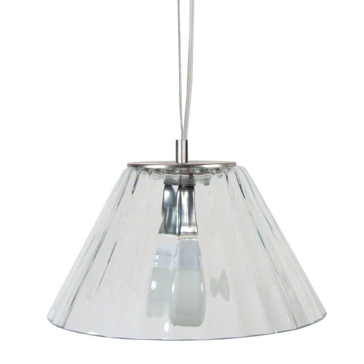 Suspension verre transparent 37cm (Tosel) - Image 1