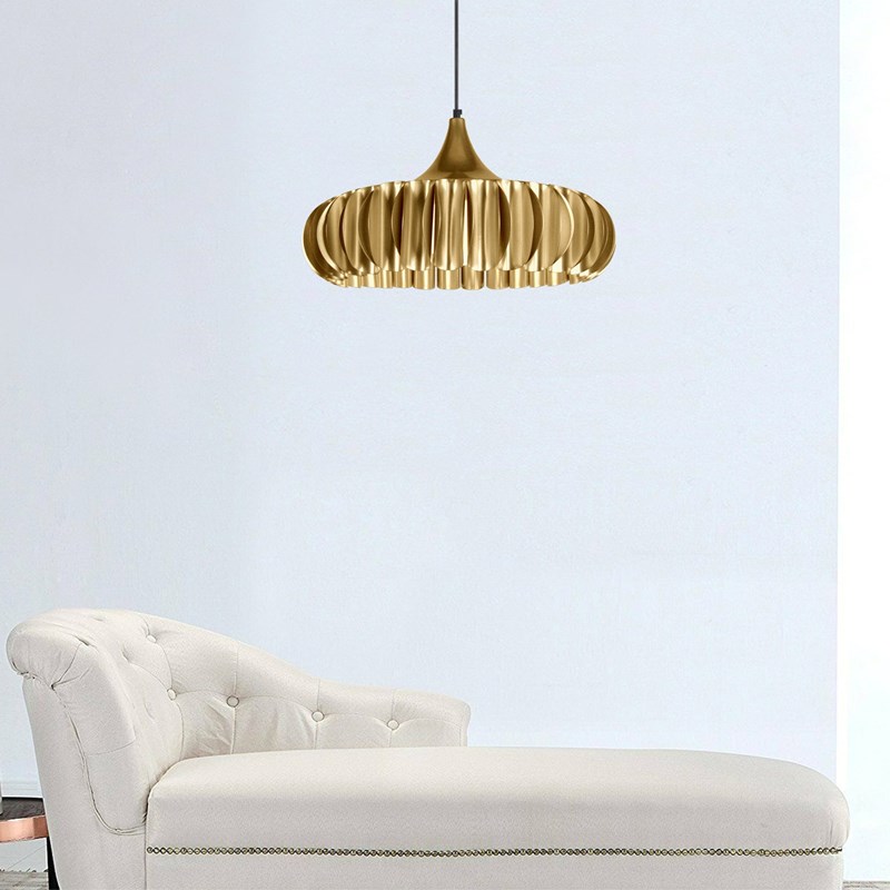 Tosel - Suspension métal doré 40cm
