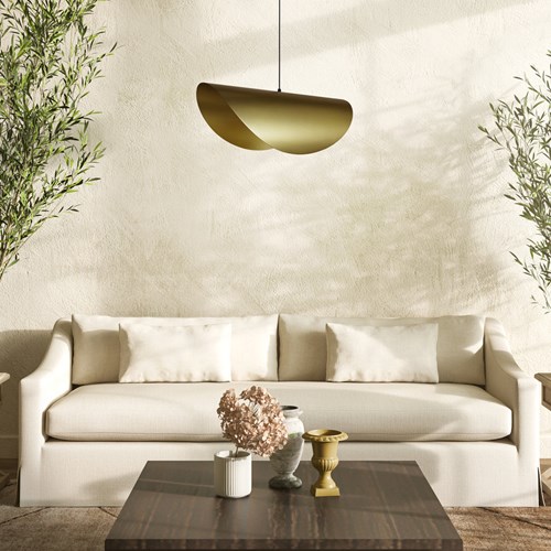 Tosel - Suspension métal doré 50cm