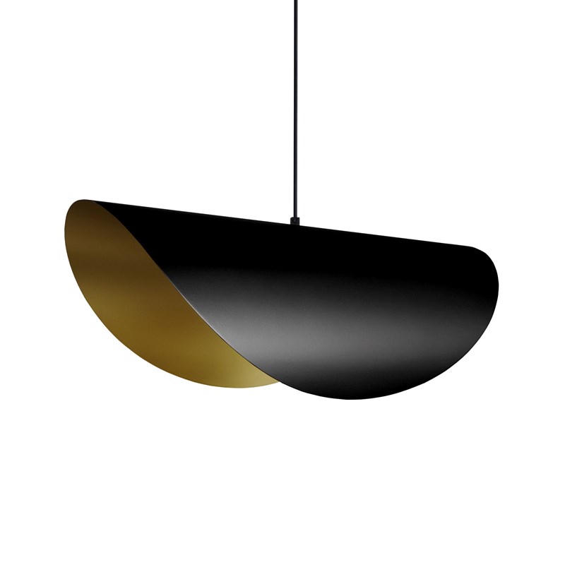 Suspension métal noir et doré 50cm (Tosel) - Image 1