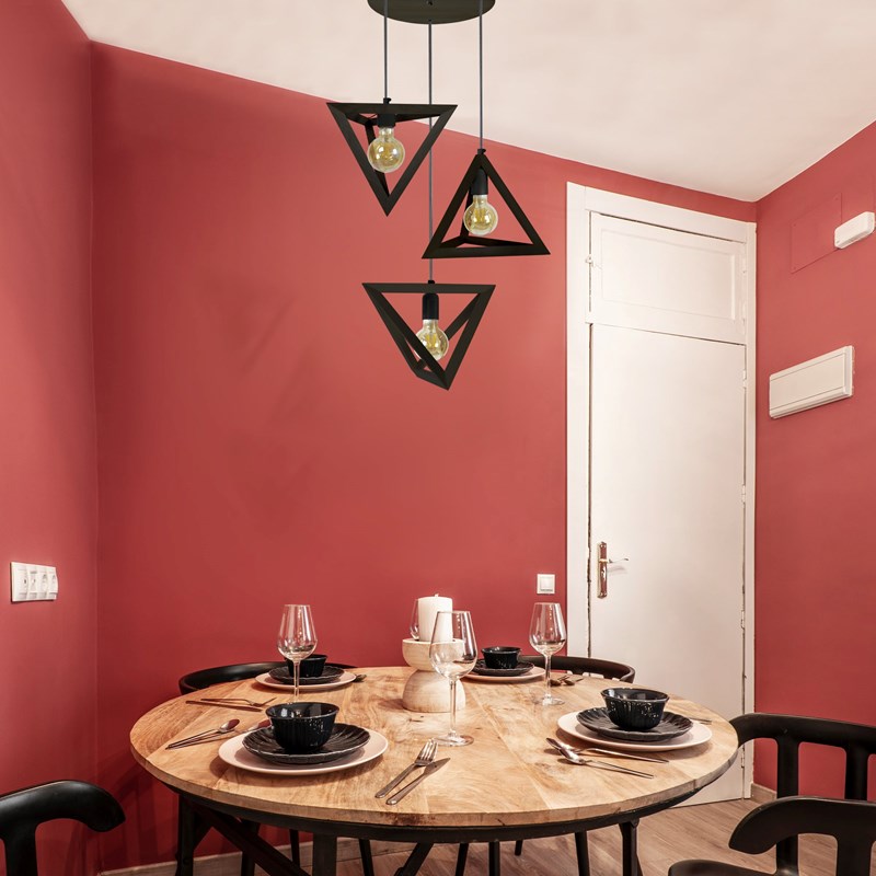 Tosel - Suspension bois noir 45cm