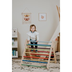 Triangle d’escalade pikler coloré Multicolore