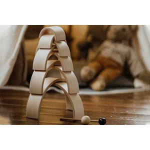Blocs en bois (9 pièces) arc-en-ciel