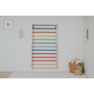 Triangle d’escalade + mur su&#233;dois color&#233; Multicolore