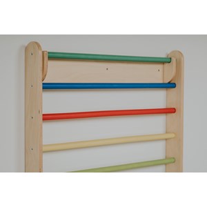 Triangle d’escalade + mur su&#233;dois color&#233; Multicolore