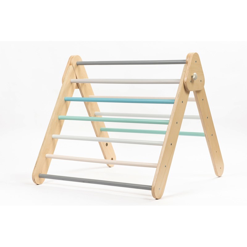 LEG&GO - Triangle d’escalade + mur suédois pastel