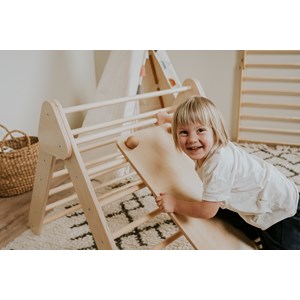 Ensemble triangle pikler et rampe nature Bois