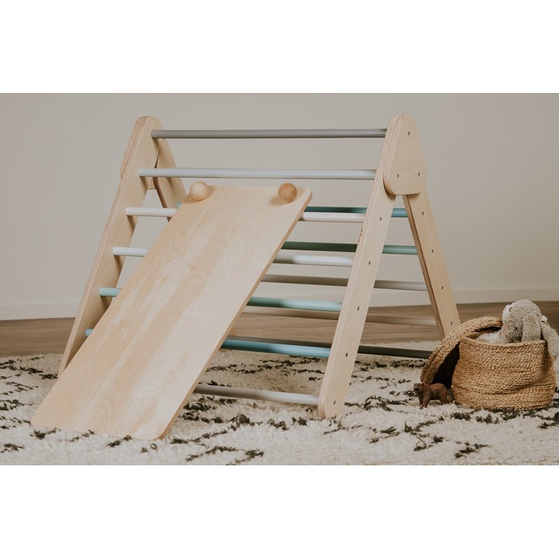 LEG&GO - Ensemble triangle pikler et rampe coloré