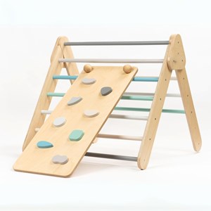 Ensemble triangle pikler et rampe coloré Multicolore