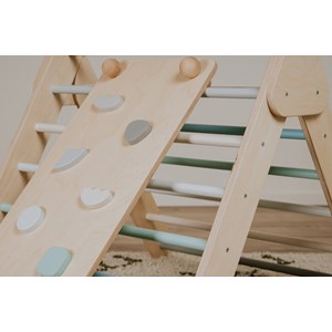 Ensemble triangle pikler et rampe coloré Multicolore