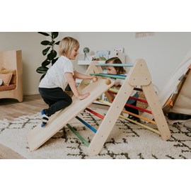 Ensemble triangle pikler et rampe pastel