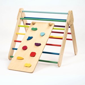 Ensemble triangle pikler et rampe pastel Bleu clair