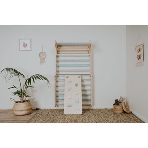 Set triangle pikler mur et rampe naturel Bois