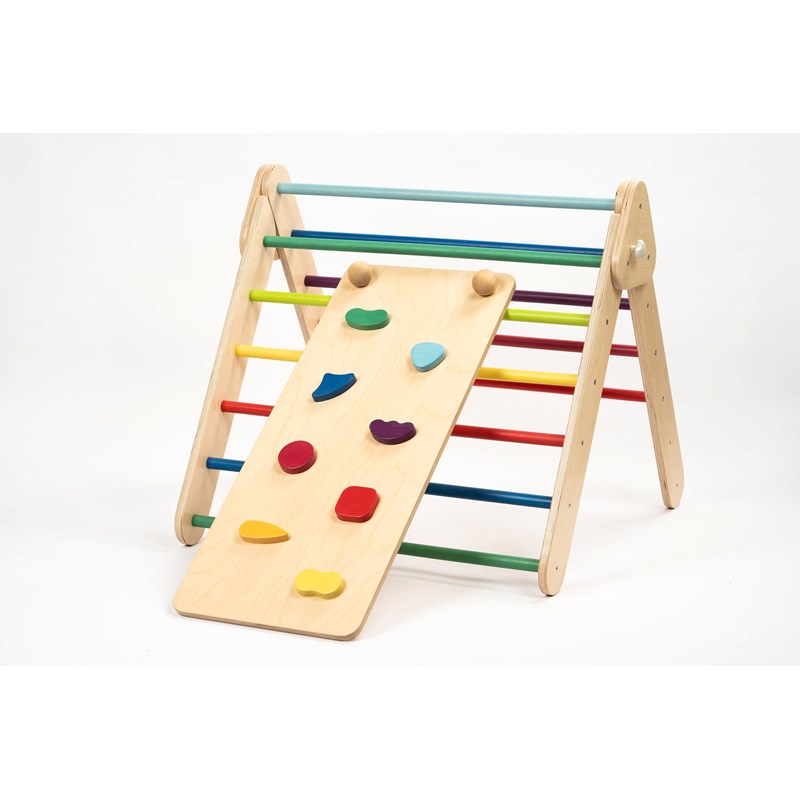 LEG&GO - Set triangle pikler mur et rampe coloré