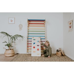 Set triangle pikler mur et rampe coloré Multicolore