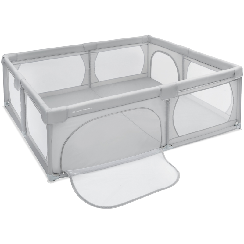 Grand parc pliable bébé 200x140 cm avec sac - aire de jeux sécurisée (Moby System) - Image 1