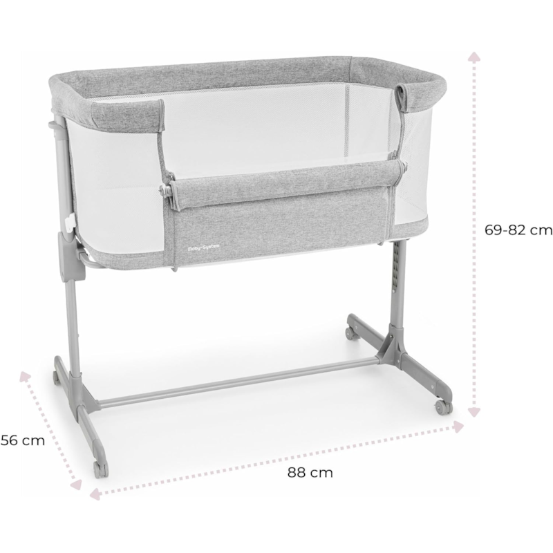 Lit bébé 3 lit d'appoint pliable 9kg max (Moby System) - Image 3