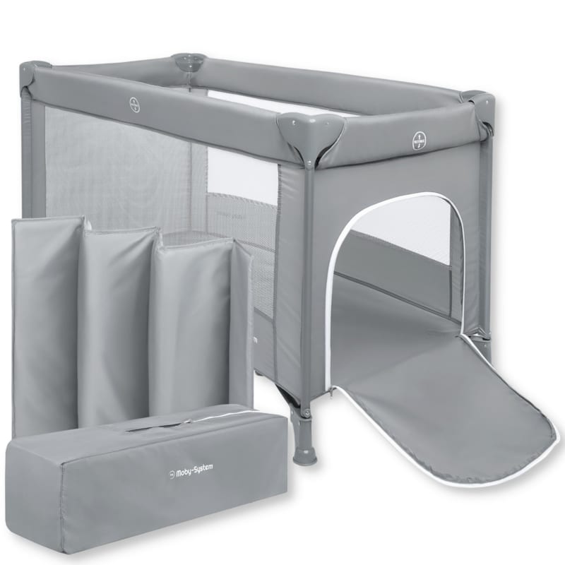 Lit parapluie +matelas 126*66*72 pliable (Moby System) - Image 1